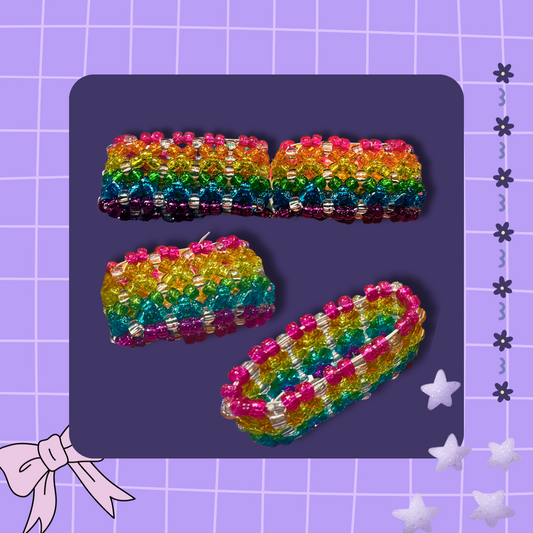 Rainbow X-based Cuff Set